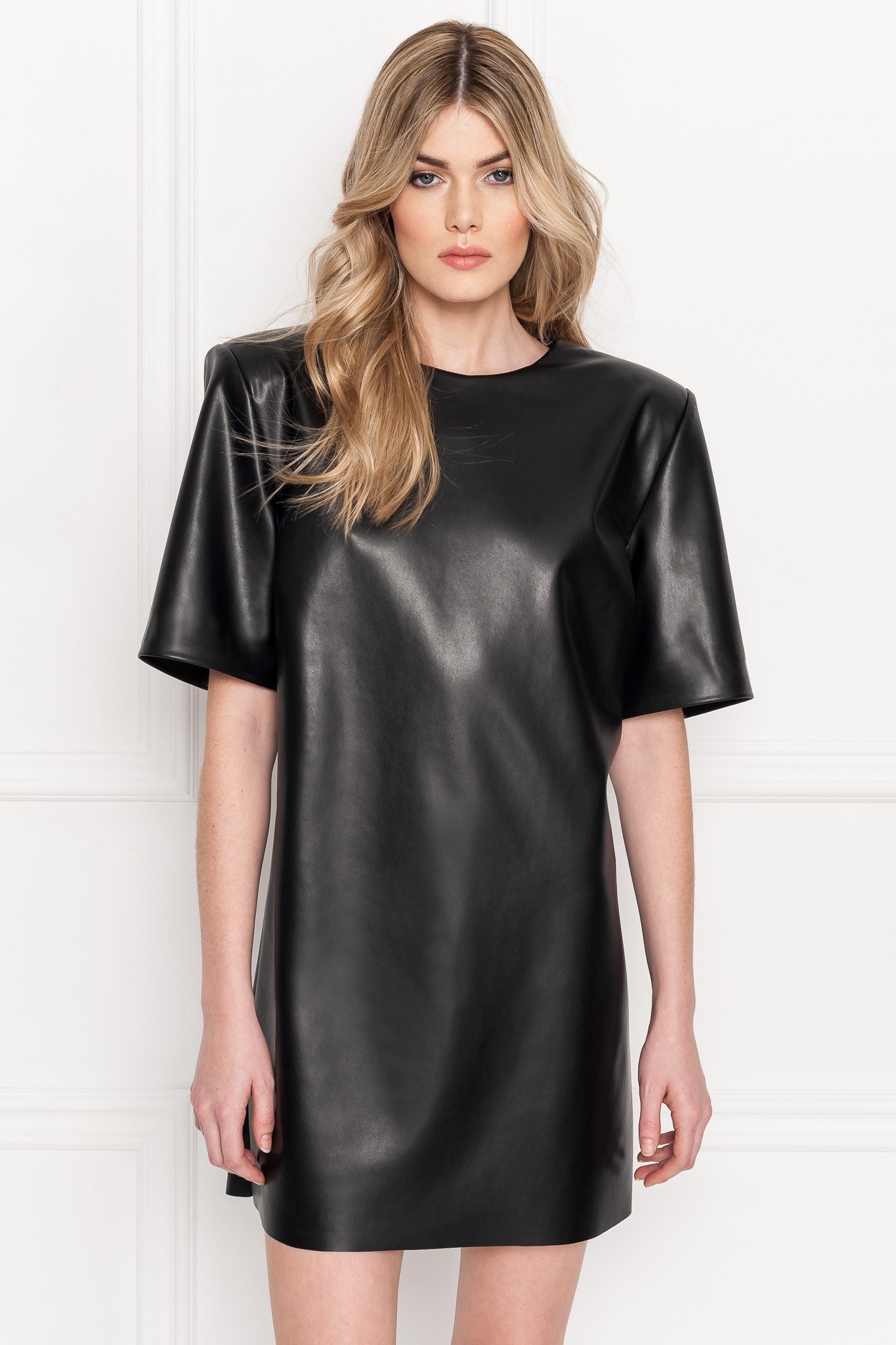Black Vegan Leather Dress