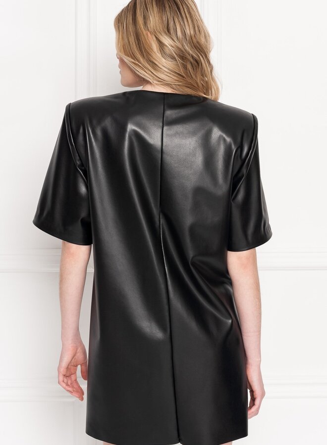 Lamarque- Laveta Vegan Leather Dress- Black