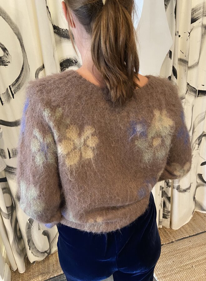 Zero Degrees Celsius- Floral Sweater- Brown Combo