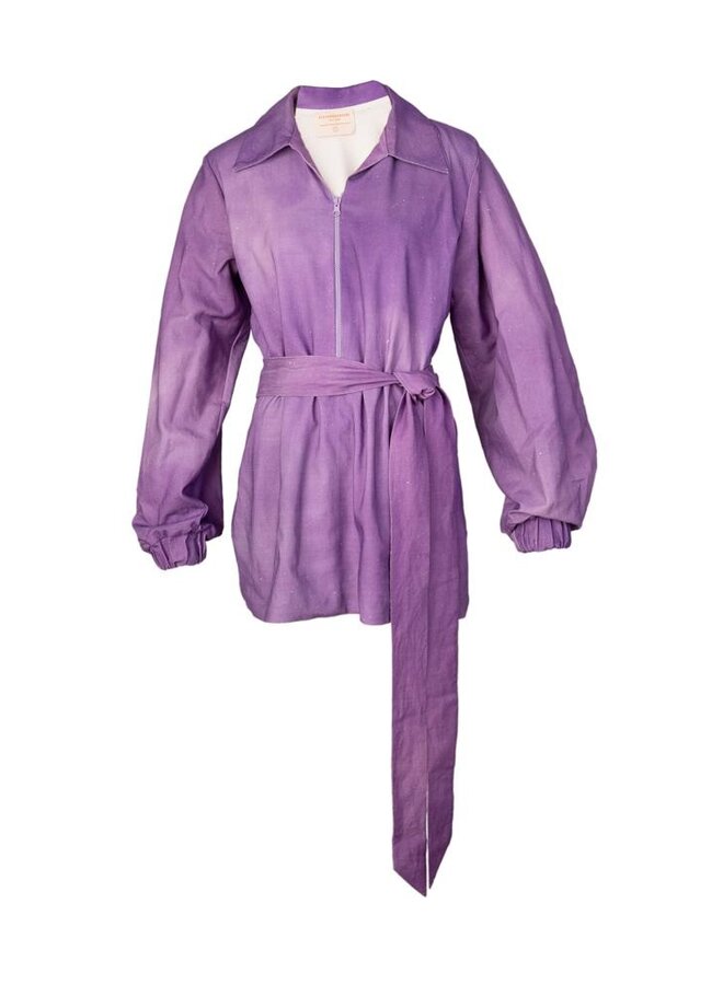 Alexandra Bueno- Babilonia Comfy Shirt- Purple Print