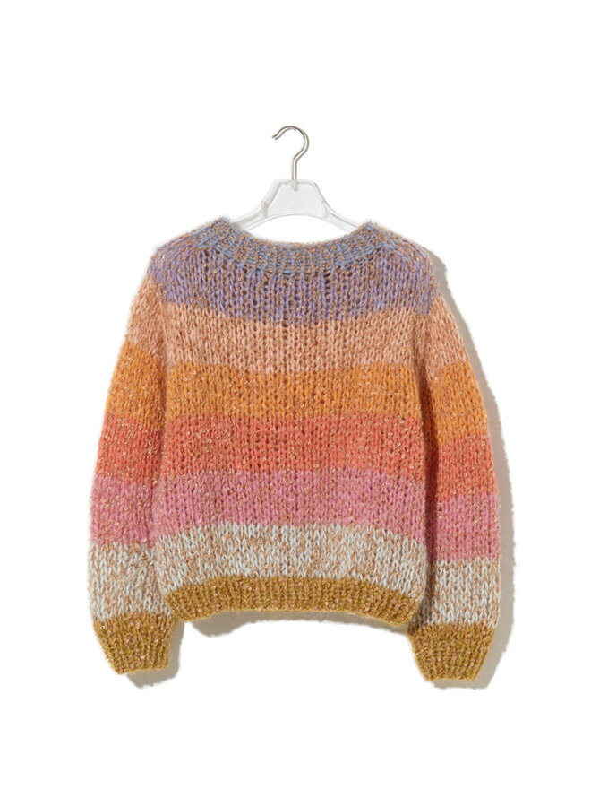 Maiami- Boucle Rainbow Sweater- Pastel