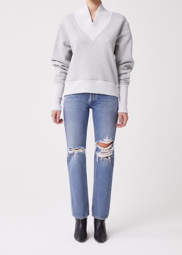 Agolde Agolde Klara Sweatshirt Grey Heather