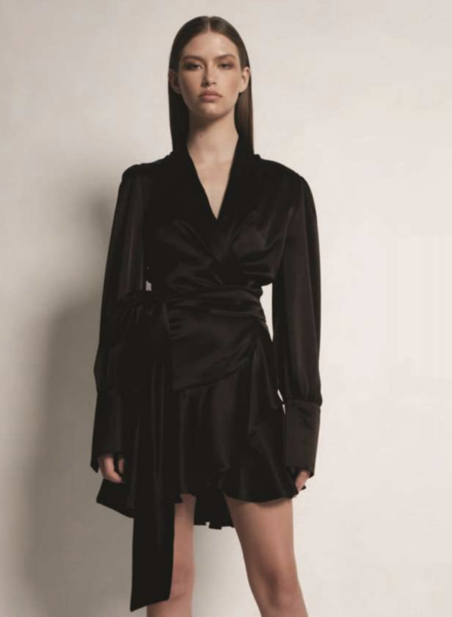 Nonchalant Label- Daria Mini Dress- Black