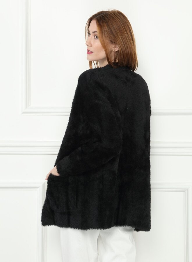 Zero Degrees Celsius- Cozy Sweater Coat- Black