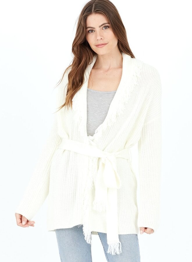 One Grey Day- Gerri Wrap Cardigan- Ivory