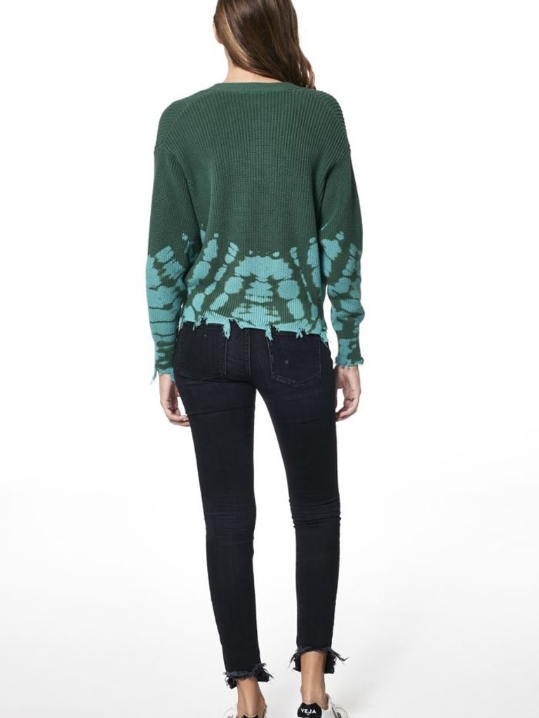 YFB- Clark Crop Cardigan Sweater- Hotspring Web Wash - Dukes Online