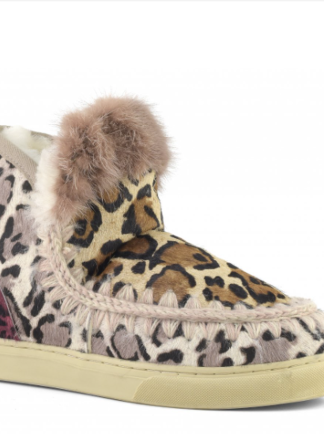 Mou- Eskimo Sneaker Ponyskin- Big Leopard Sand