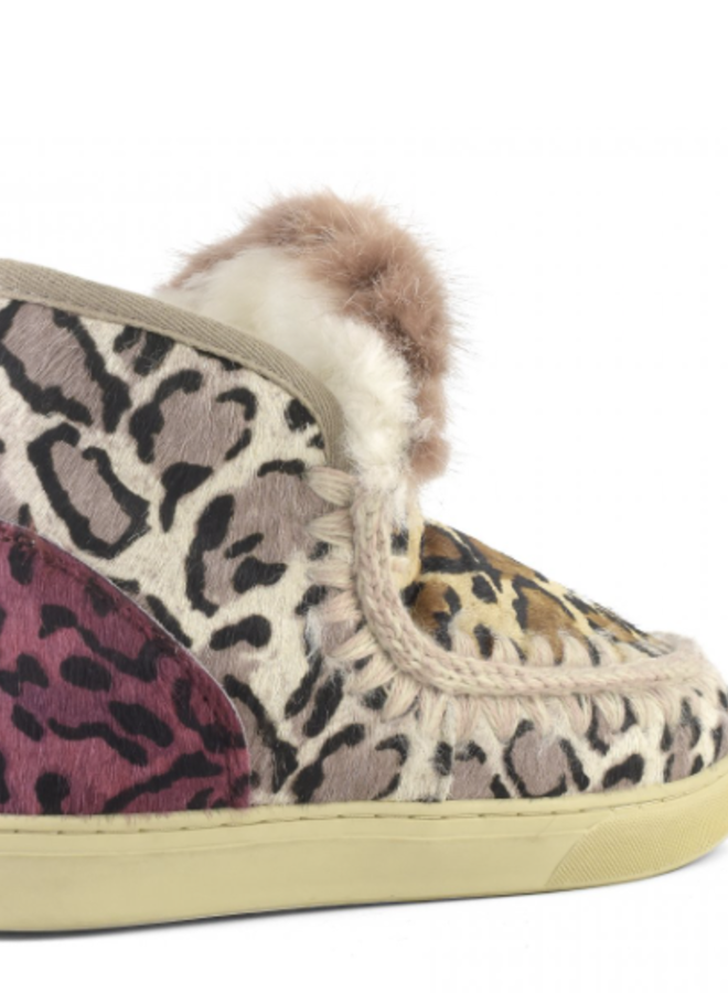 Mou- Eskimo Sneaker Ponyskin- Big Leopard Sand