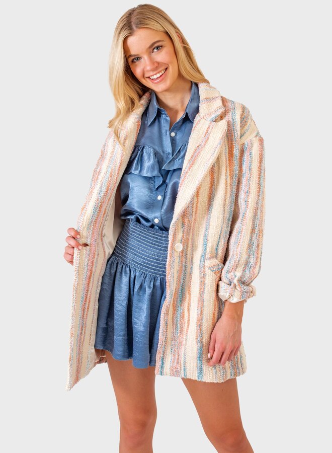 Koch- Agatha Coat- Cozy Sunset Stripe