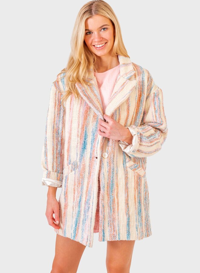 Koch- Agatha Coat- Cozy Sunset Stripe