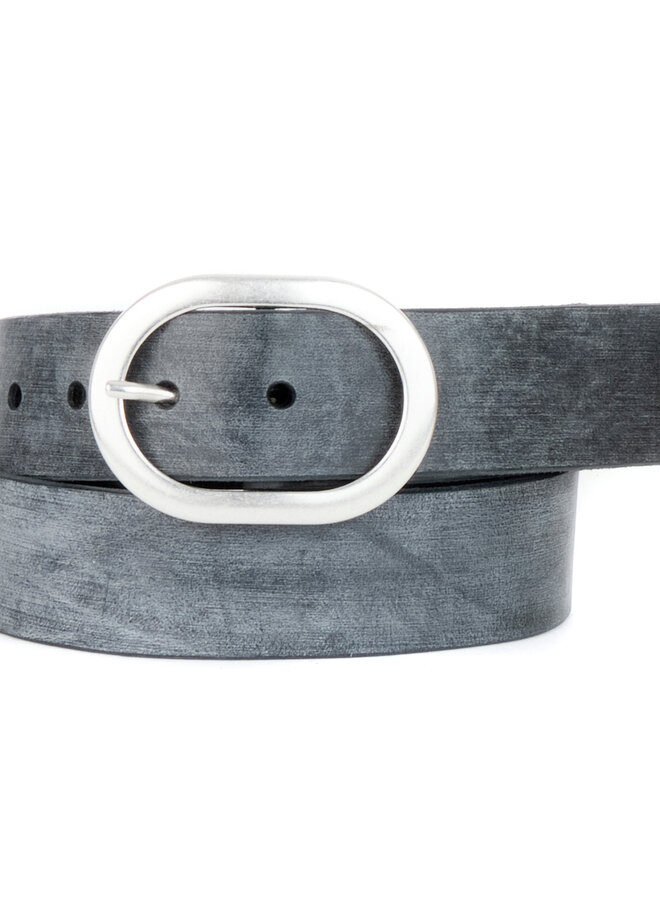 Brave Leather- Reese Leather Belt- Thundercloud