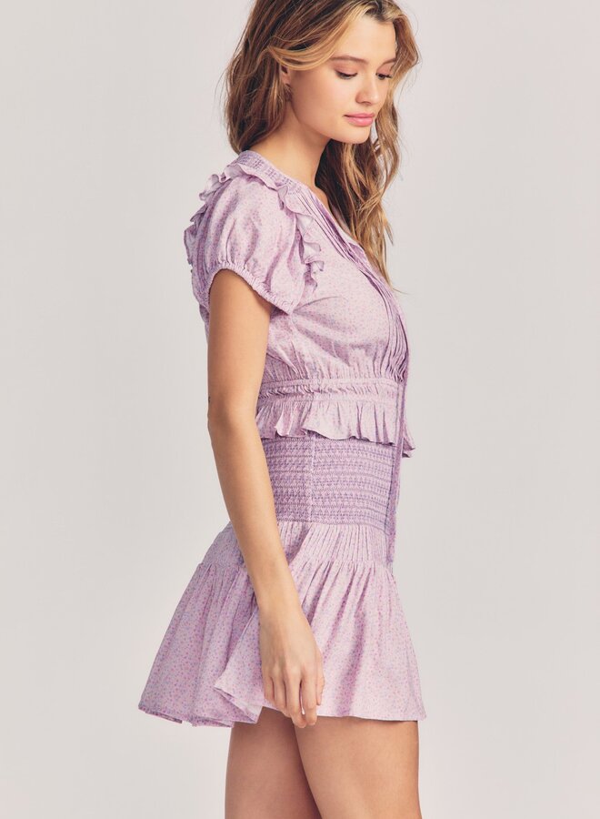 Love Shack Fancy- Toto Dress- Purple Pansy