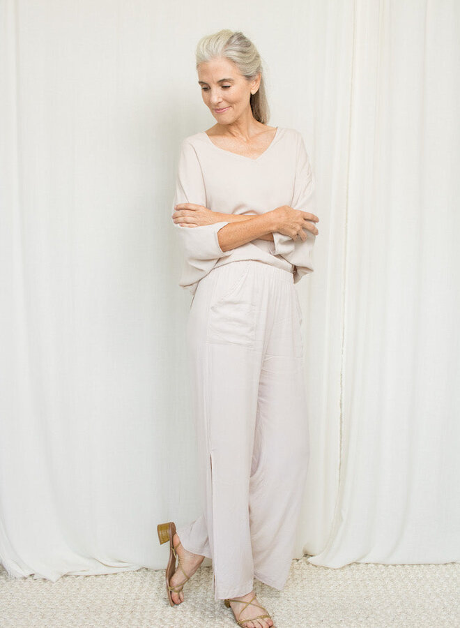 Natalie Busby- The Chill Pant- Oyster