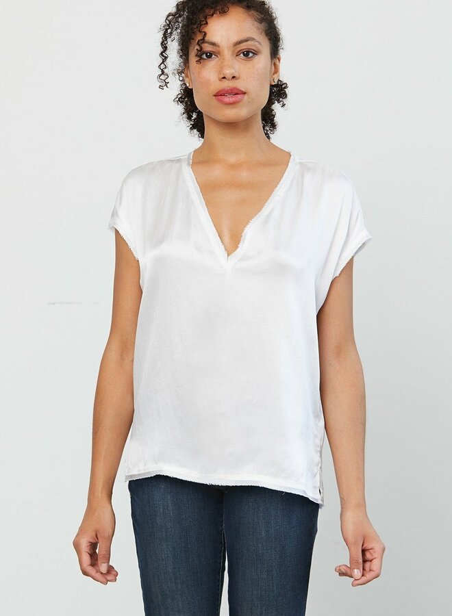 Go Silk- Go Raw Revisited Tee- White
