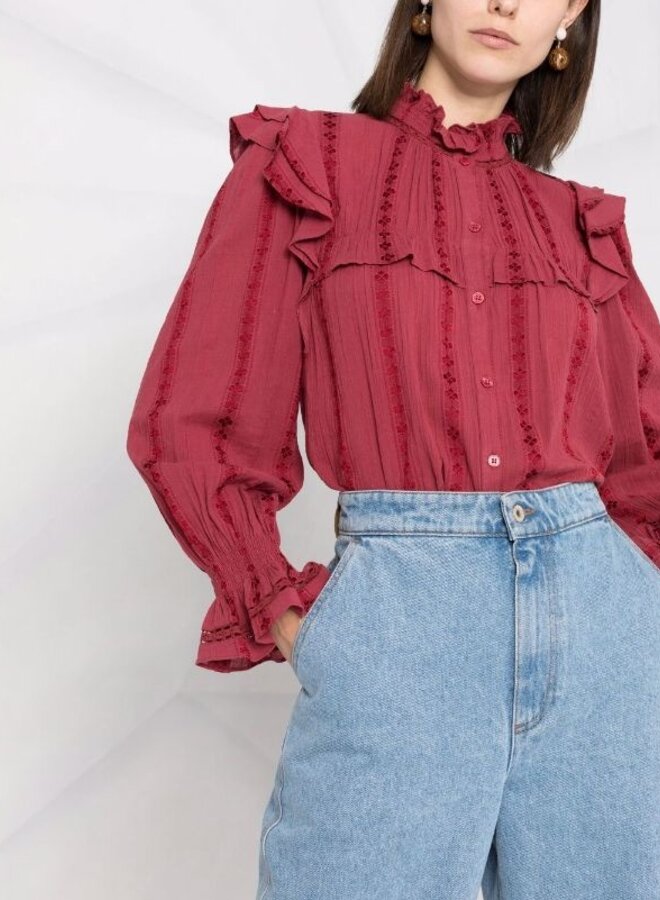 Isabel Marant- Jatedy Top- Raspberry