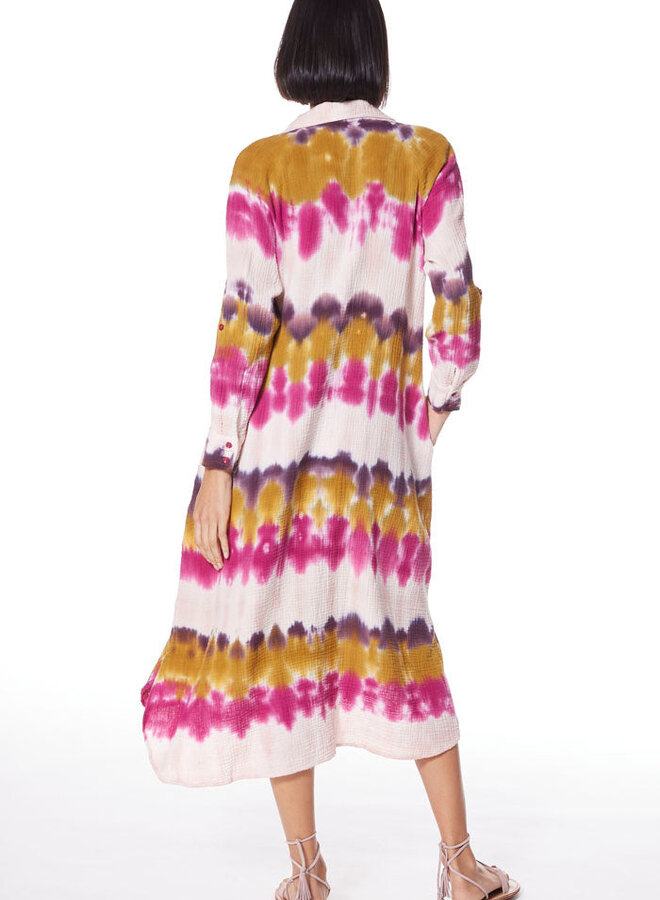 YFB- Noosa Shirt Dress- Orchid Tremor Wash