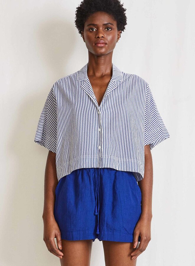 Apiece Apart- Serra Top- Navy & Cream Stripe