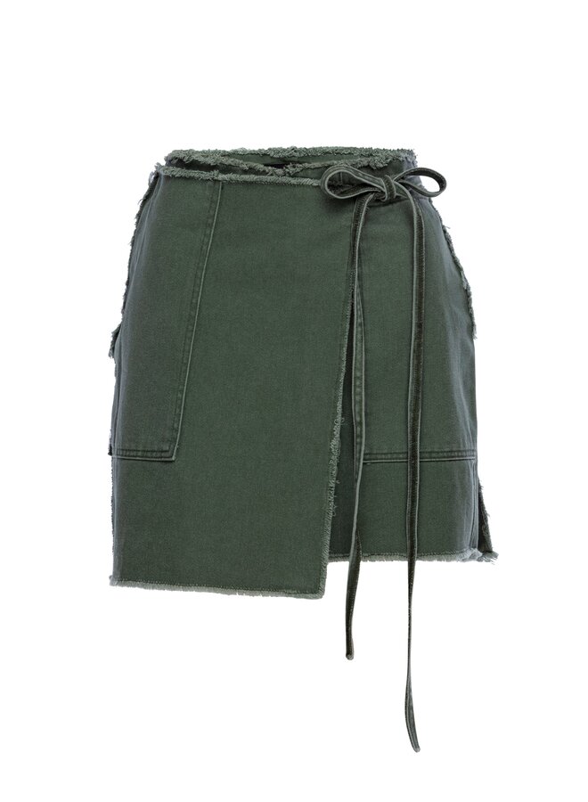 Le Superbe- Its A Wrap Surplus Mini Skirt- Kush