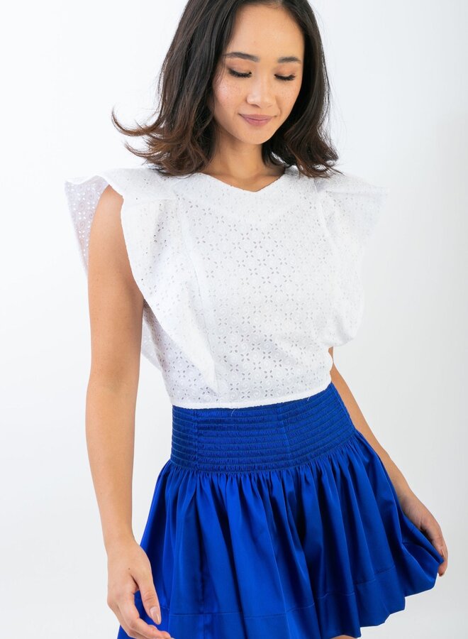 Koch- Cecilia Top- Sea Salt Eyelet