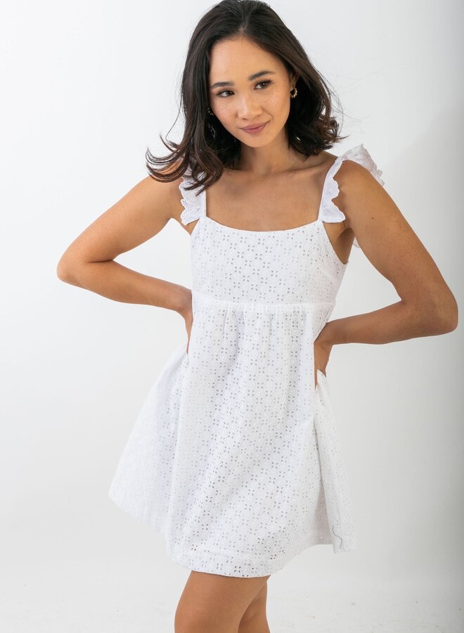 Koch- Alexis Dress- Sea Salt Eyelet