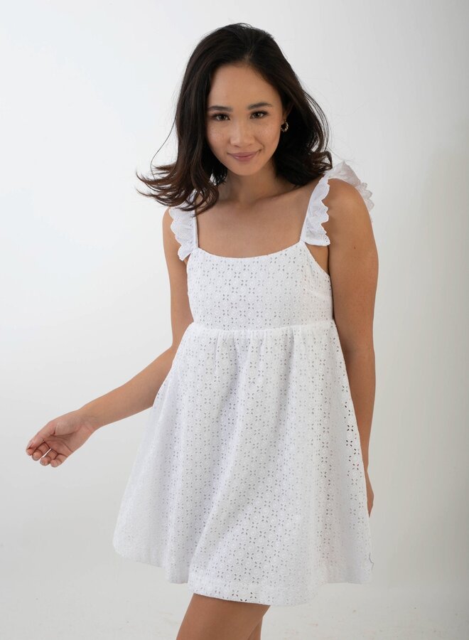 Koch- Alexis Dress- Sea Salt Eyelet