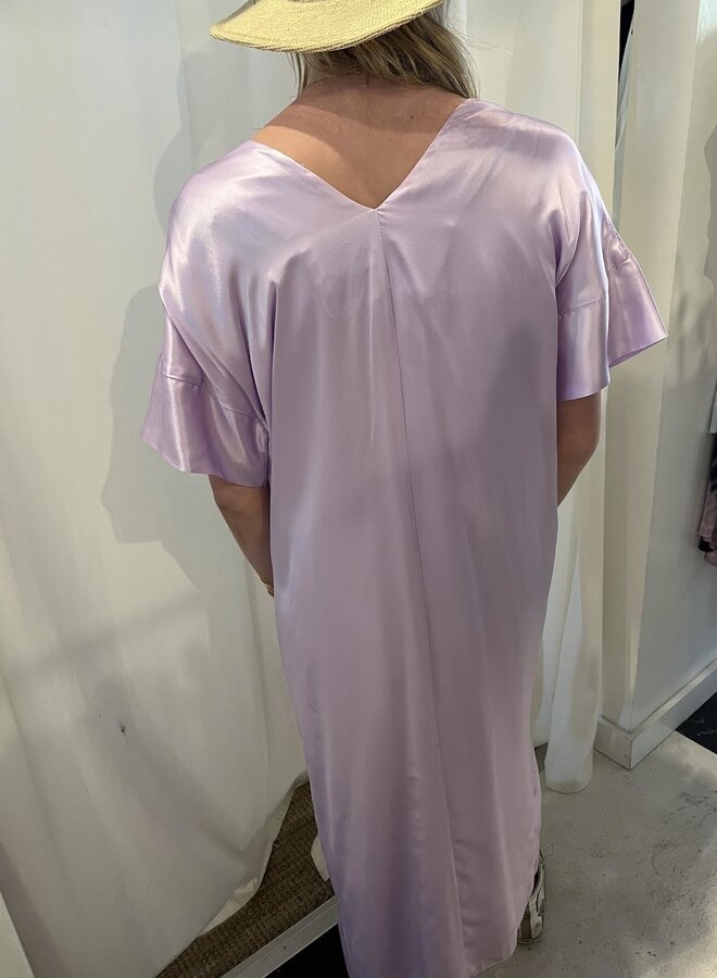 Monoplaza- Plit Dress- Lilac Saten