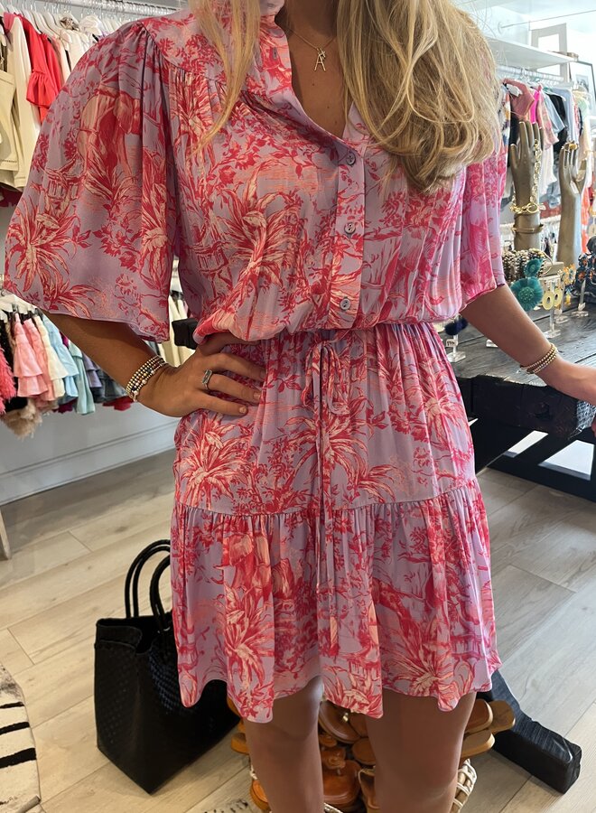 Gilner Farrar- Adelyn Dress- Conversational Toile