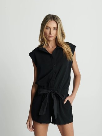 black utility romper