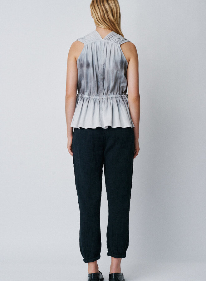 Raquel Allegra- Daydream Top- Silver Tiger Tie Dye