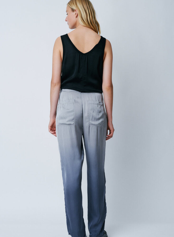Raquel Allegra- Pleated Trouser- Silver Dip Dye