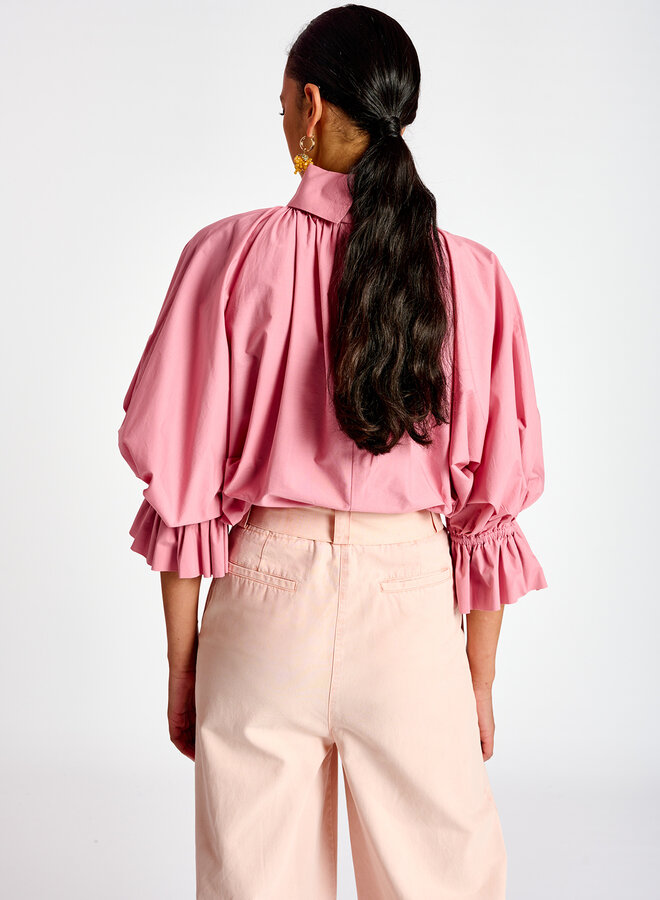 Essentiel Antwerp- Bombshell High Neck Top- Pink Cheeks