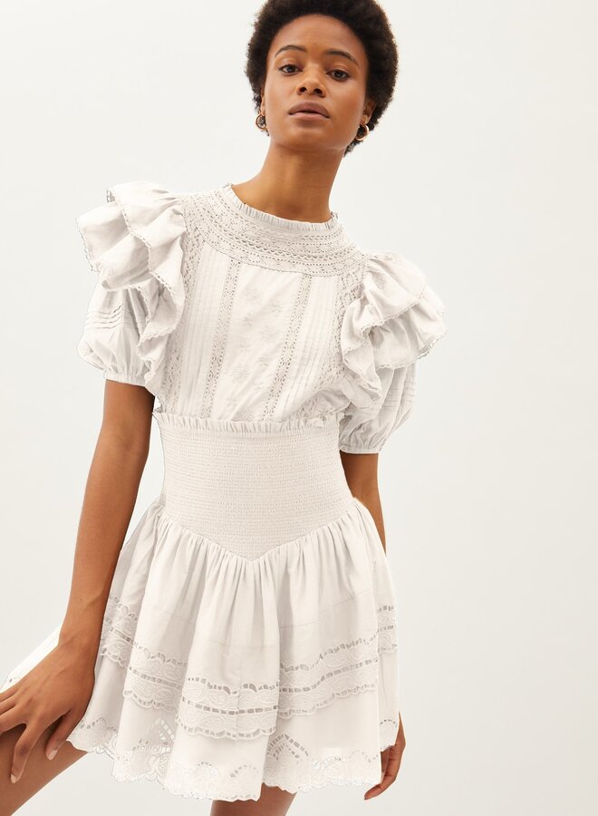 Mariacher- Melilla Fara Mini Skirt- Off White