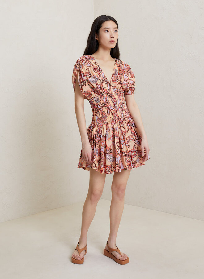 A.L.C.- Luna Dress- Nude Peach Multi