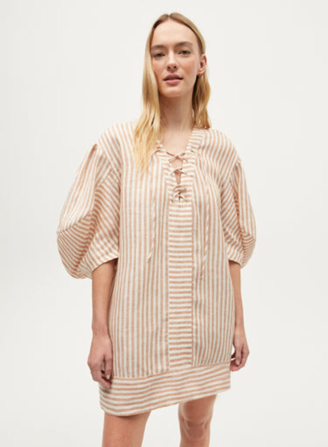 Rhode- Dejah Dress- Brown Stripe