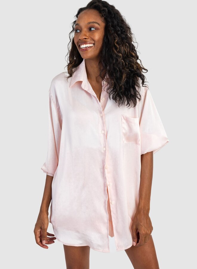 Koch- Bret Top- Angel Pink Polysatin