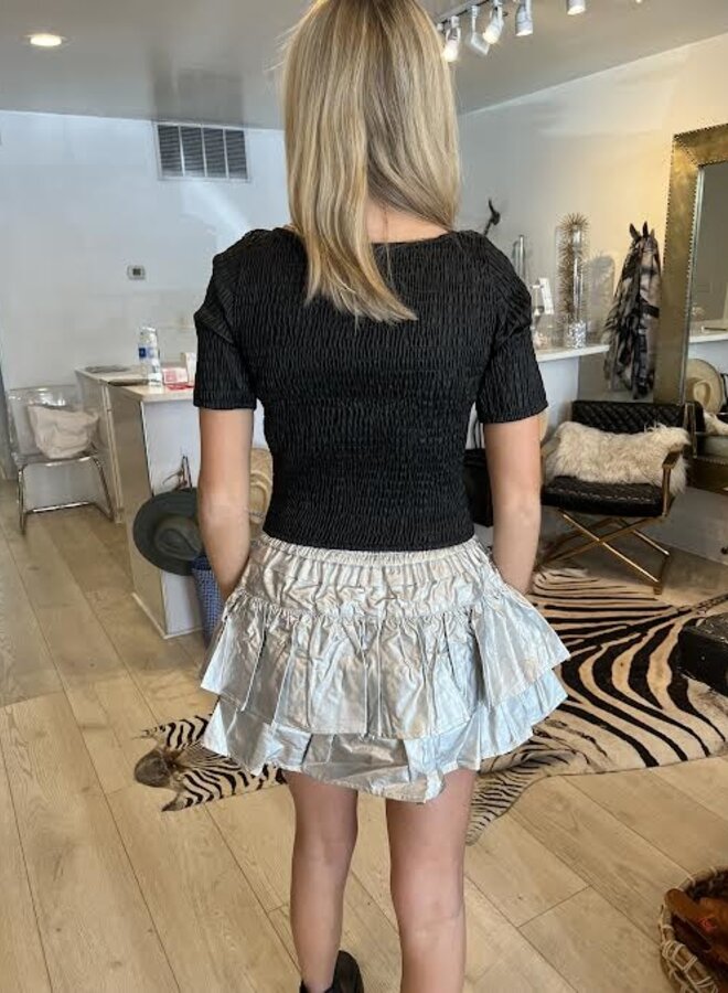 SHUG- Lala Skirt- Silver Metallic