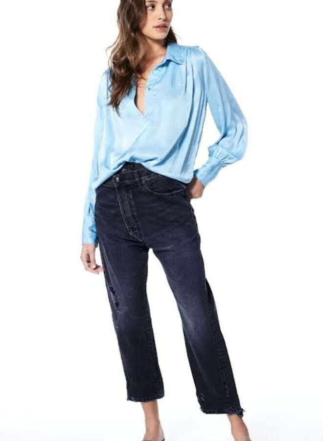 YFB- Sullivan Henley Blouse- Arctic Solid