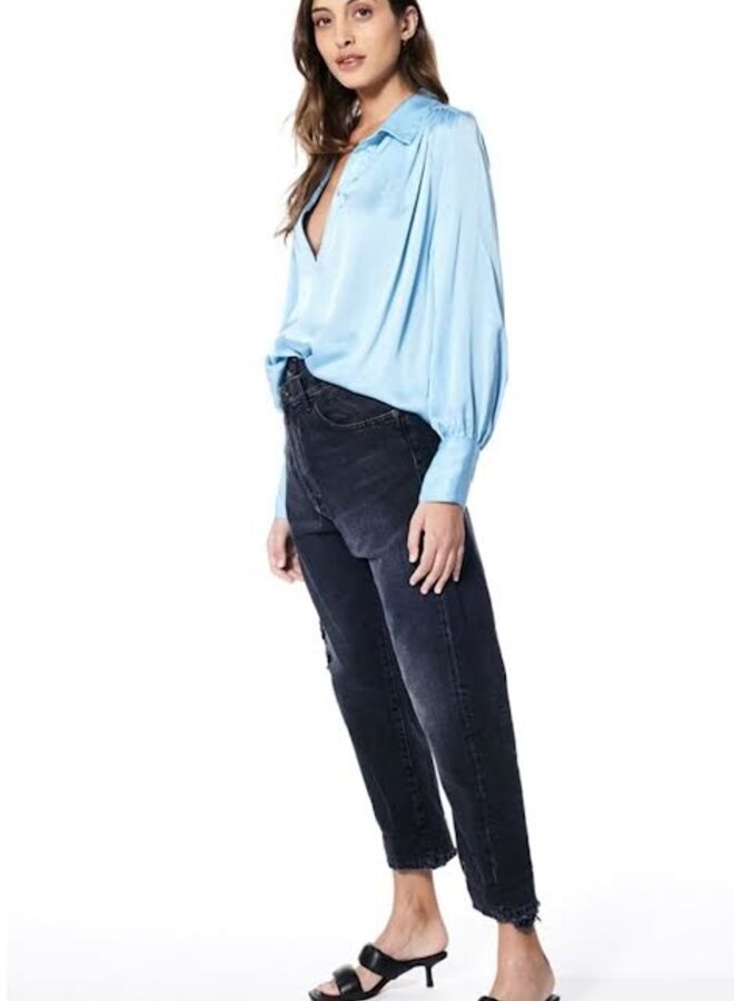 YFB- Sullivan Henley Blouse- Arctic Solid
