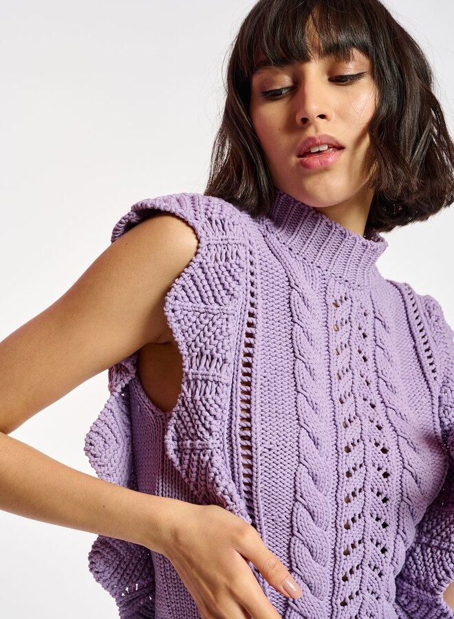 Essentiel Antwerp- Campinas Sleeveless Jumper- Moonlight Mauve