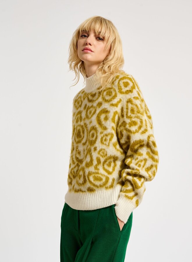 Essentiel Antwerp- Concolo Jacquard Jumper- Coco