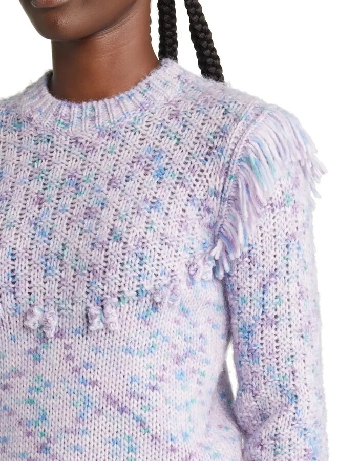 Love Shack Fancy- Koru Pullover- Frosted Berry