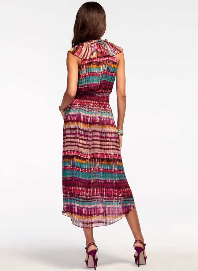 Ramy Brook- Harrison V Neck Midi Dress- Multi Combo