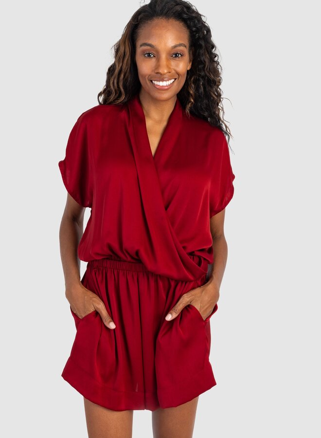 Koch- Renata Romper- Ruby Polysatin