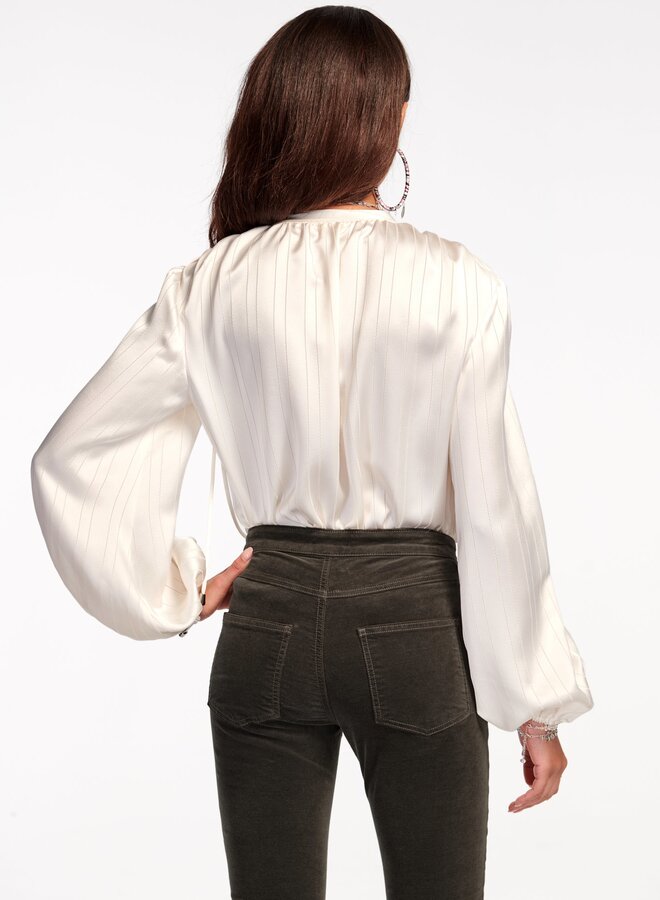 Ramy Brook- Natasha Puff Sleeve Blouse- Ivory