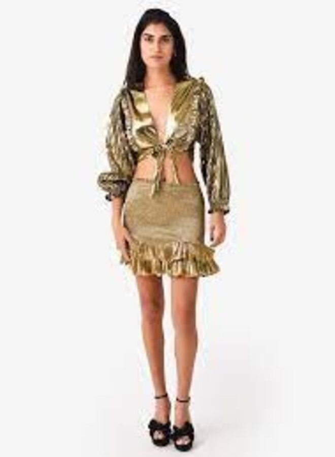 Love Shack Fancy- Nolita Skirt- Gold