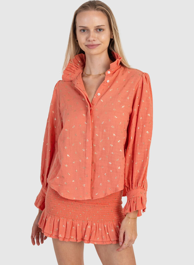 Koch- Phoebe Top- Coral Fleur