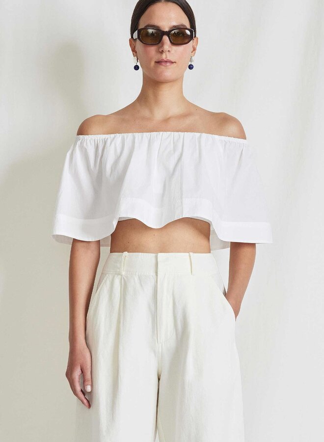 Apiece Apart- Amora Ruffle Top- Crema