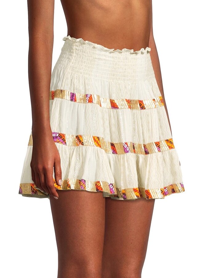 Ramy Brook- Khloe Skirt- White Geo Stripe