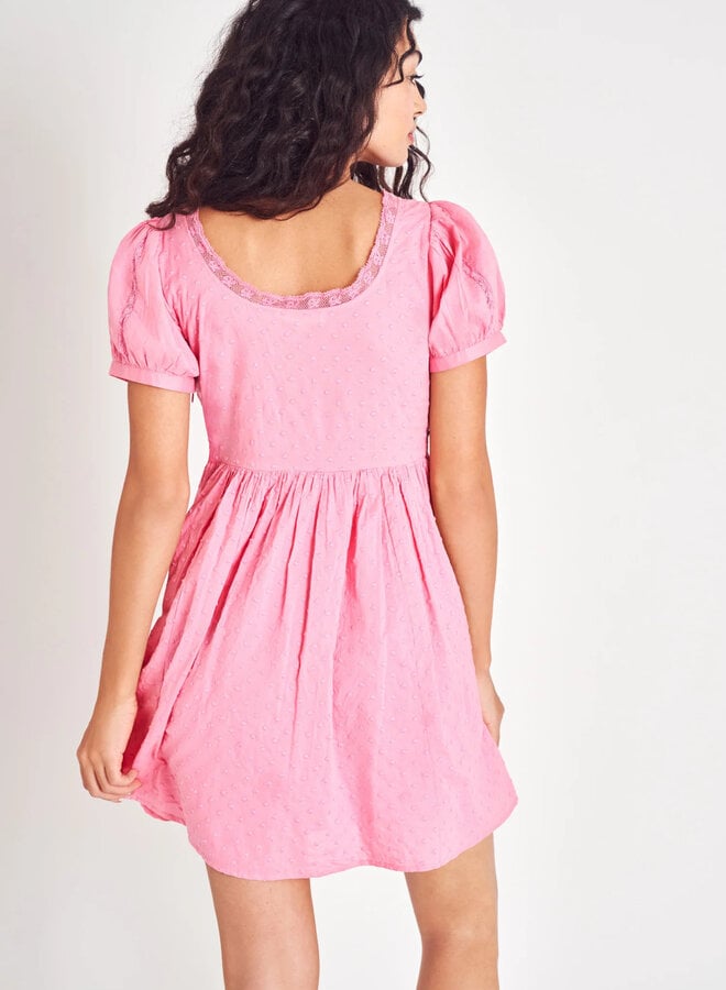 Love Shack Fancy-Raleigh Dress - Vivid Pink