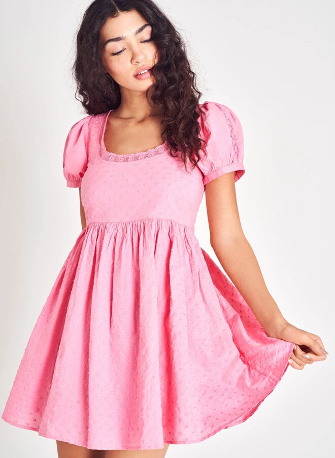 Love Shack Fancy-Raleigh Dress - Vivid Pink